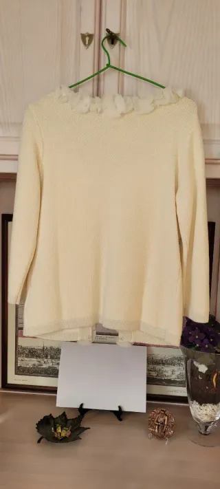 Chaqueta Pedro del Hierro Lana Blanca Talla S