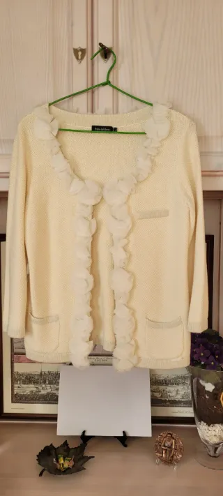 Chaqueta Pedro del Hierro Lana Blanca Talla S