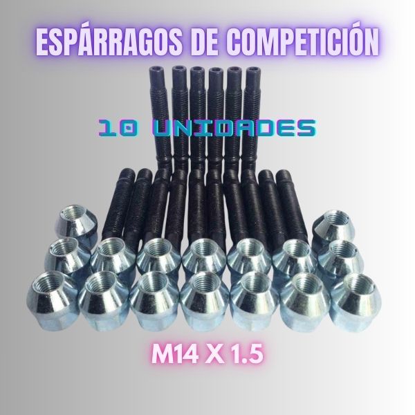 Espárragos Competición M14x1.5 - 10 Unidades