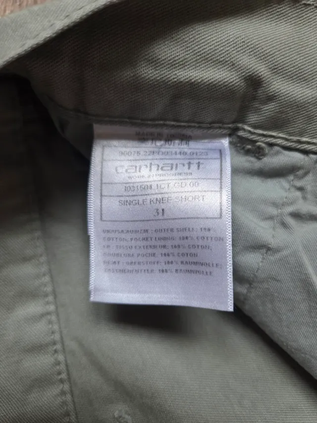 Pantalón corto Carhartt verde oliva