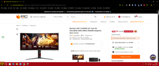 Monitor AOC CU34G4Z 34 UltraWide QHD