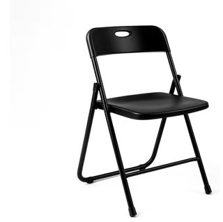 Mesa plegable con 6 sillas negras ALQUILER