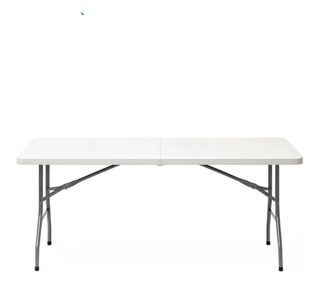 Mesa plegable con 6 sillas negras ALQUILER