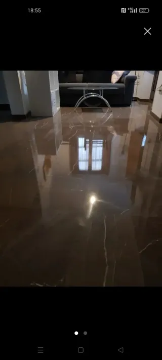 Pulido y cristalizado del mármol , suelos, escaler