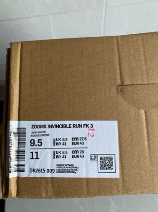 Nike Invencible 3 Rojo/Blanco