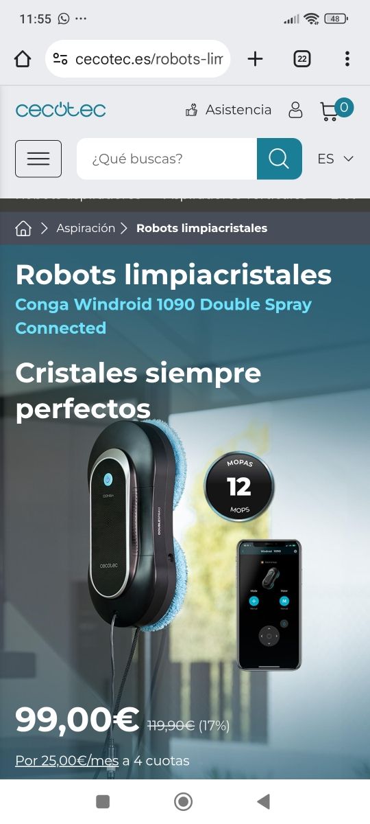 Limpiacristales Cecotec Windroid