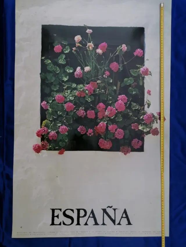 GERANIOS. ESPAÑA. CARTEL ORIGINAL 1982