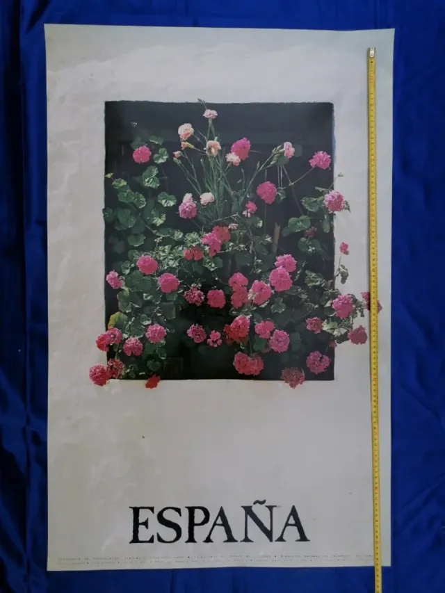 GERANIOS. ESPAÑA. CARTEL ORIGINAL 1982