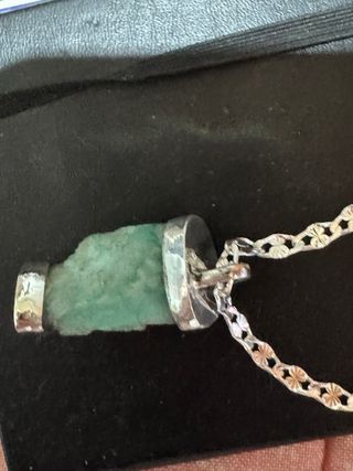 Colgante Plata 925 Esmeralda Natural