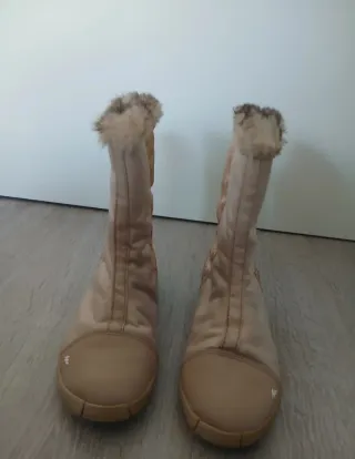 Botas niña Quechua T.34 beige/rosa