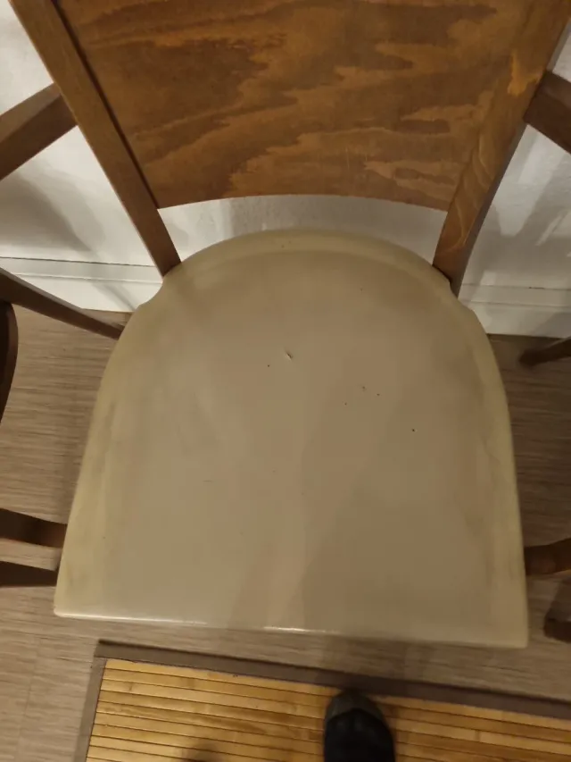 Pack 5 Sillas Madera y Tela Beige