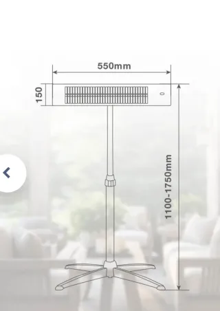 Estufa Eléctrica Exterior con Pie