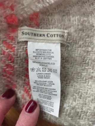 Bufanda manta gris y rosa