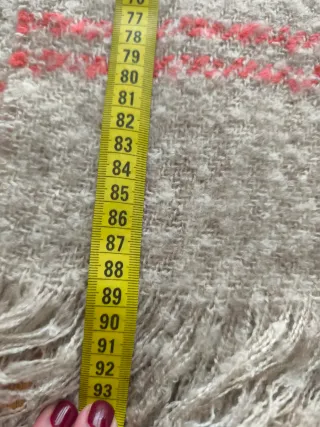 Bufanda manta gris y rosa