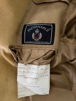 Façonable blazer velvet beige A.Goldberg 50 (L)