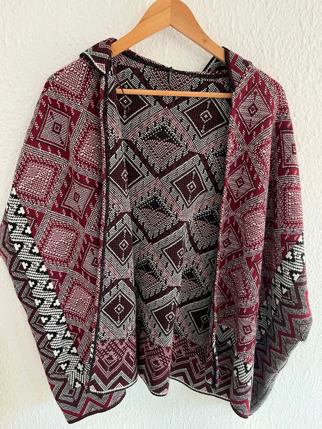 Poncho Tejido Multicolor Talla Única