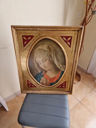 Cuadro Virgen María Dorado