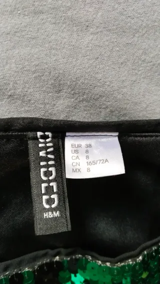 Falda corta, Minifalda H&M lentejuelas Talla 38