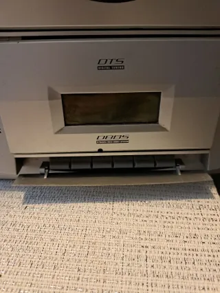 Minicadena CD radio y Cassette Plata/Azul