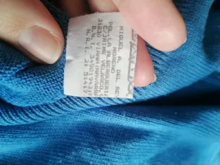 Jersey Argoretto cuello pico azul Talla S