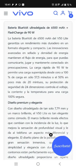 Vivo V50 Lite 5G Rosa/Viola