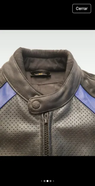 Chaqueta hombre de cuero moto