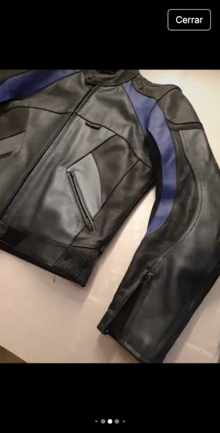 Chaqueta hombre de cuero moto