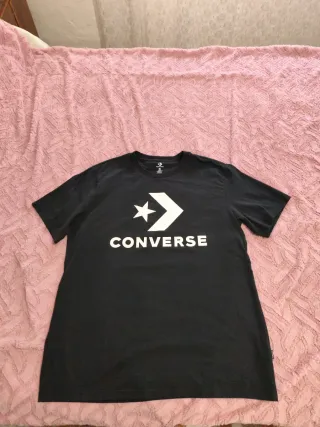 Camiseta Converse Hombre Manga Corta Negra