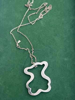 Colgante y cadena Tous oso plata