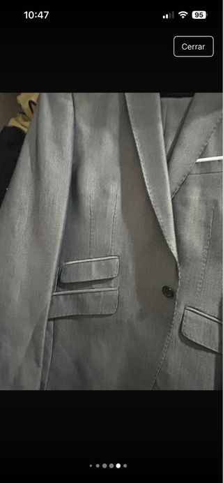 Traje de chaqueta gris hombre