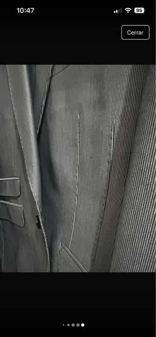 Traje de chaqueta gris hombre