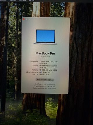 MacBook Pro 15” Gris Espacial