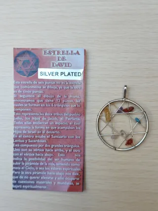 Colgante Estrella de David. Chapado en planta.