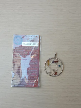 Colgante Estrella de David. Chapado en planta.