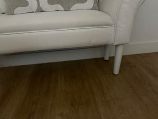 Panca imbottita beige con 2 cuscini