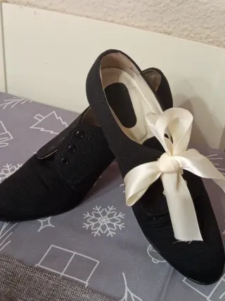 Zapatos Fallera Talla 39 Negros