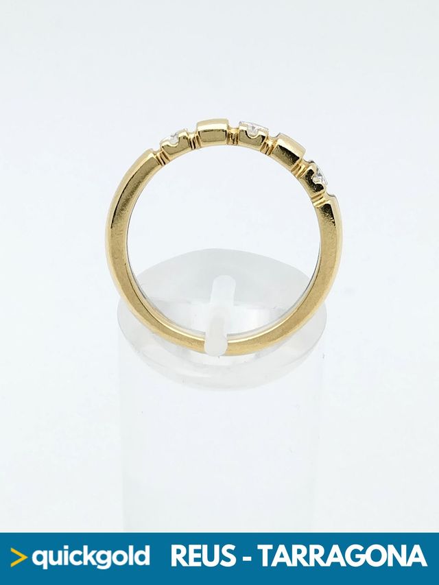 035-01-00844 ANILLO ORO BICOLOR 18K DIAMANTES T15