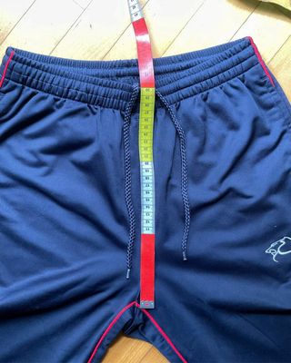 Pantaloni tuta zip in fondo vintage blu navy