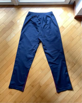 Pantaloni tuta zip in fondo vintage blu navy