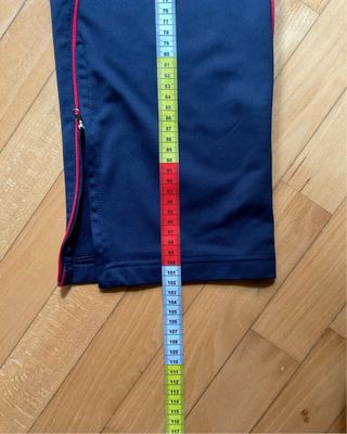 Pantaloni tuta zip in fondo vintage blu navy