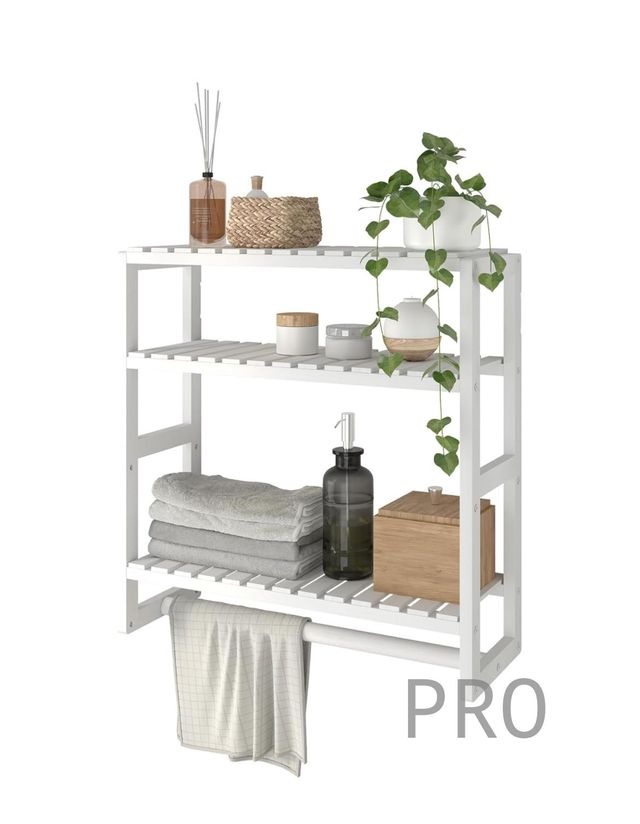 Estantería flotante de bambú para baño Bamworld