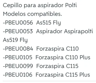 Recambio aspirador Polti