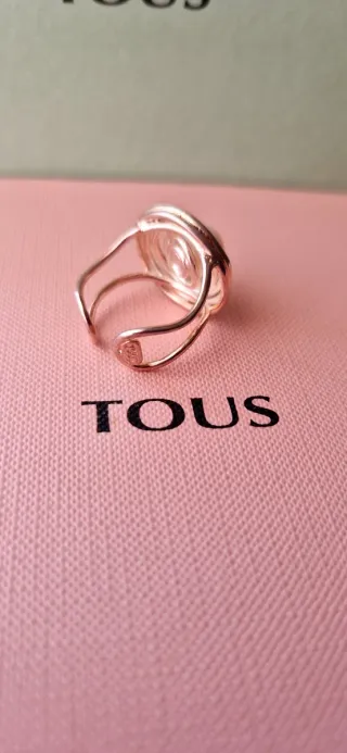 Anillo Tous Perla Plata Ajustable