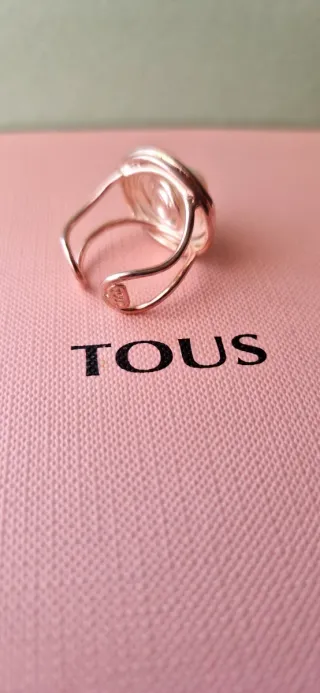Anillo Tous Perla Plata Ajustable