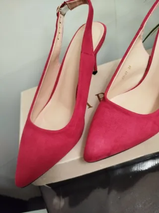 Zapatos fiesta fucsia N°38