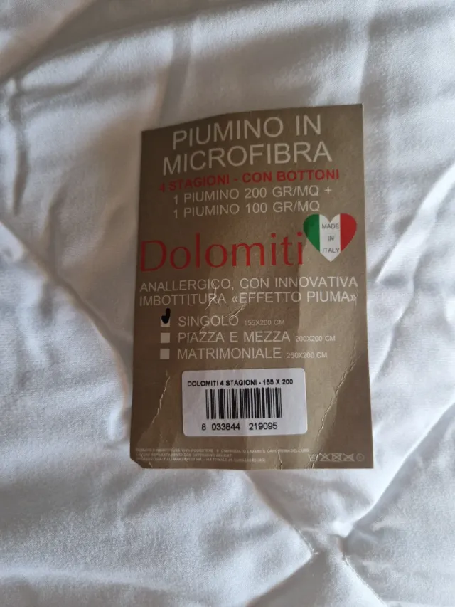 Piumino 4 Stagioni Microfibra