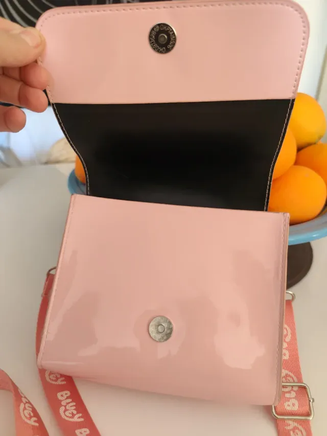 Bolsa infantil Bluey rosa com alça