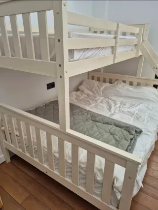 Litera triple Madera Blanca