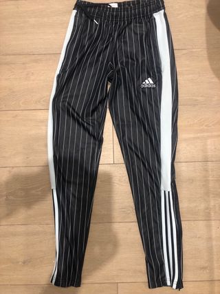 Pantalón Adidas tallaje tiro, rayas azul Talla XS