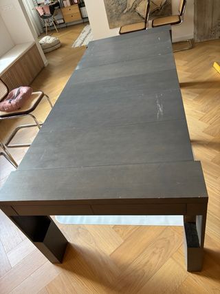 Tavolo consolle in legno estensibile